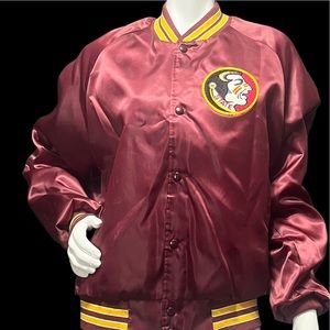 Florida state seminoles vintage satin bomber jacket